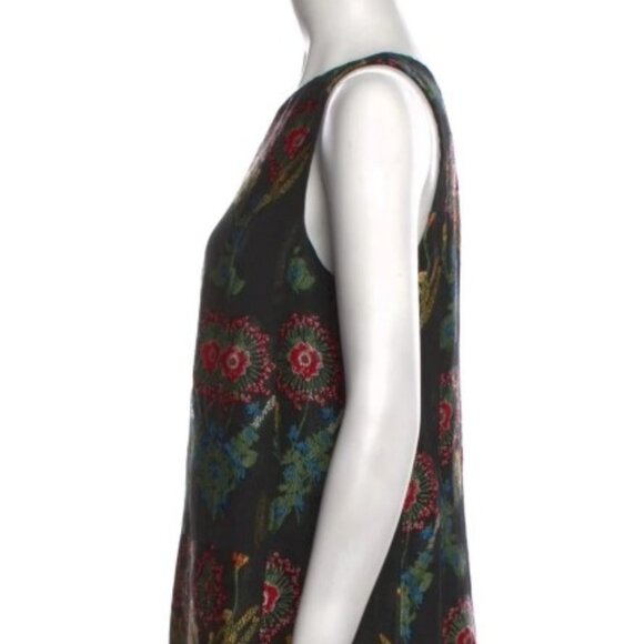 Jonathan Cohen Floral Print Pleated Knee-Length Dress Size: M (Orig. $1495) - Picture 2 of 3